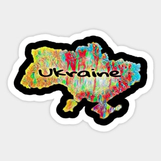 Map of Ukraine Sticker